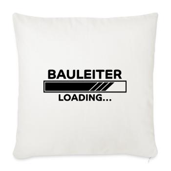Bauleiter Spruch Baustelle Fun Bauleiter Geschenk - Sofakissenbezug 45 x 45 cm - Naturweiß  - Vorne