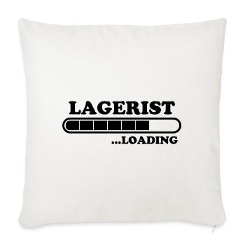 Lagerist Spruch Logistik Lustige Lagerist Geschenk - Sofakissenbezug 45 x 45 cm - Naturweiß  - Vorne