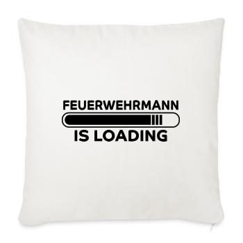 Feuerwehrmann Spruch Lustiges Feuerwehr Geschenk - Sofakissenbezug 45 x 45 cm - Naturweiß  - Vorne