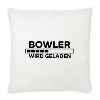 Bowling Spruch Bowlingspieler Fun Bowler Geschenk - Sofakissenbezug 45 x 45 cm - Naturweiß  - Vorne