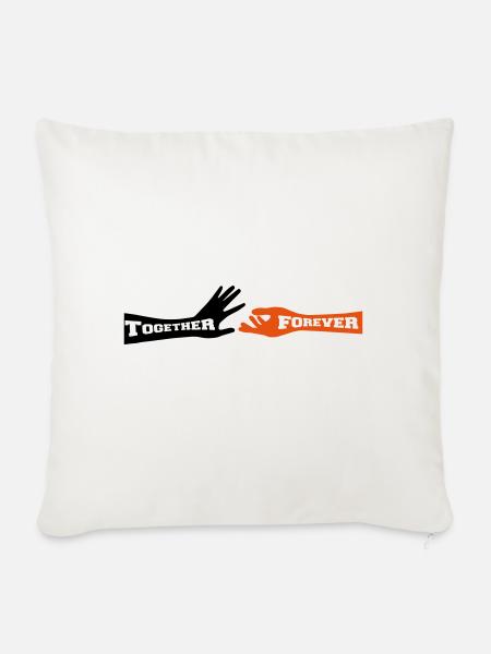 together forever - Sofakissenbezug 45 x 45 cm - Naturweiß