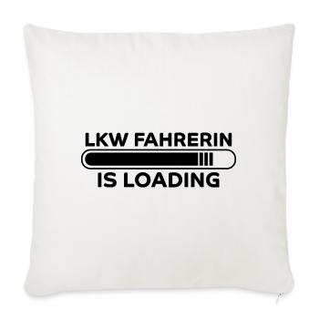 LKW Fahrerin Spruch Fun Lastwagenfahrerin Geschenk - Sofakissenbezug 45 x 45 cm - Naturweiß  - Vorne