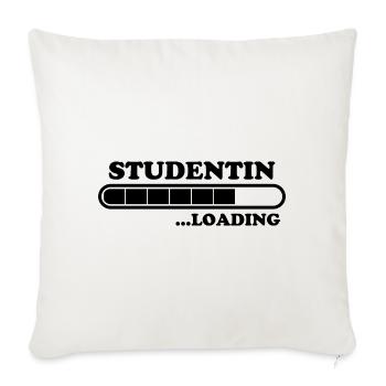 Studentin Spruch Universität Studentin Geschenk - Sofakissenbezug 45 x 45 cm - Naturweiß  - Vorne