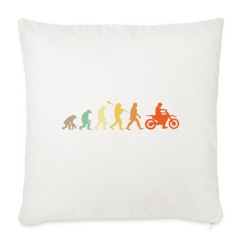 Evolution Motorcyclists - Sofa pillowcase 17,3'' x 17,3'' (45 x 45 cm) - natural white - Front