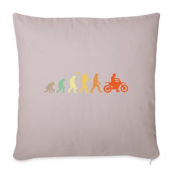 Evolution Motorcyclists - Sofa pillowcase 17,3'' x 17,3'' (45 x 45 cm) - light taupe - Front