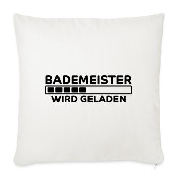 Bademeister Spruch Lustiges Bademeister Geschenk - Sofakissenbezug 45 x 45 cm - Naturweiß  - Vorne