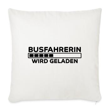 Busfahrerin Spruch Lustiges Busfahrerin Geschenk - Sofakissenbezug 45 x 45 cm - Naturweiß  - Vorne