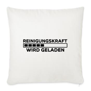 Reinigungskraft Spruch Reinigungskraft Geschenk - Sofakissenbezug 45 x 45 cm - Naturweiß  - Vorne