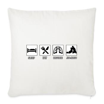 Brazilian Jiu-Jitsu BJJ - Sofa pillowcase 17,3'' x 17,3'' (45 x 45 cm) - natural white - Front