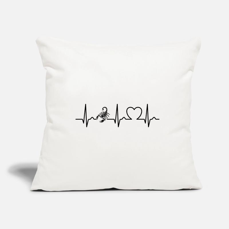 Scorpio - Poison Stinger - Pulse - Heart Curve - ECG Sofa pillowcase 17,3'' x 17,3'' (45 x 45 cm)