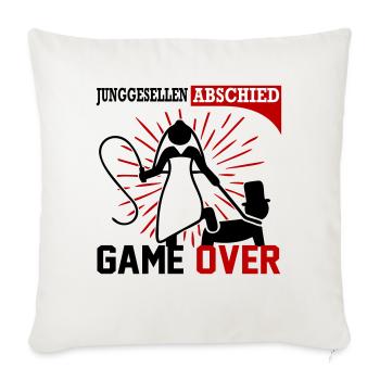 Junggesellenabschied Game Over Peitsche Married - Sofakissenbezug 45 x 45 cm - Naturweiß  - Vorne