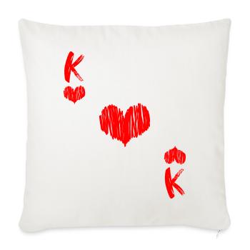 King of hearts vintage - Sofa pillowcase 17,3'' x 17,3'' (45 x 45 cm) - natural white - Front