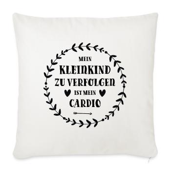 Mein Kleinkind zu verfolgen ist mein Cardio - Sofakissenbezug 45 x 45 cm - Naturweiß  - Vorne
