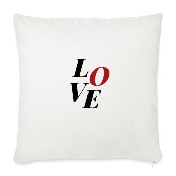 Love - Housse de coussin décorative 45 x 45 cm - blanc nature - Devant