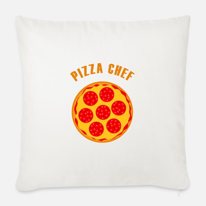 Pizza Chef Geschenk - Sofakissenbezug 45 x 45 cm - Naturweiß 