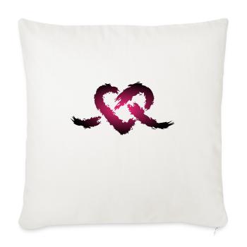 Heart knots - Sofa pillowcase 17,3'' x 17,3'' (45 x 45 cm) - natural white - Front