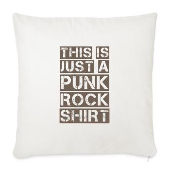 Ceci est juste une chemise Punk Rock Punker Anarchie Ges - Housse de coussin décorative 45 x 45 cm - blanc nature - Devant