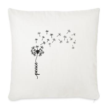 Peace Dandelion design - Sofa pillowcase 17,3'' x 17,3'' (45 x 45 cm) - natural white - Front