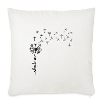 Shalom Dandelion design - Sofa pillowcase 17,3'' x 17,3'' (45 x 45 cm) - natural white - Front