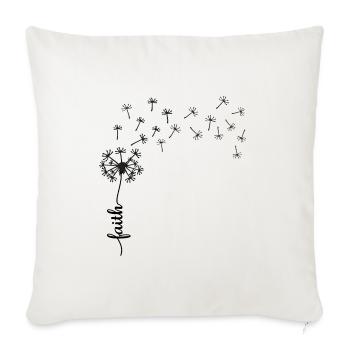 Conception de Faith Dandelion - Housse de coussin décorative 45 x 45 cm - blanc nature - Devant