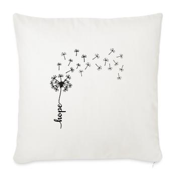 Conception de Hope Dandelion - Housse de coussin décorative 45 x 45 cm - blanc nature - Devant