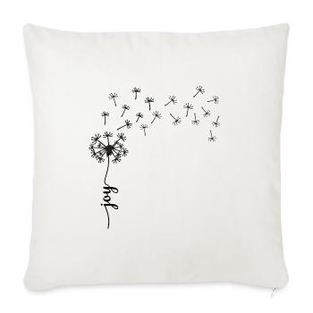 Joy Dandelion design - Housse de coussin décorative 45 x 45 cm - blanc nature - Devant