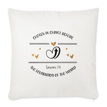 Le dessein chrétien choisi en Christ avant - Housse de coussin décorative 45 x 45 cm - blanc nature - Devant