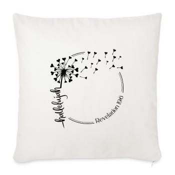 Christian Dandelion design hallelujah Revelation - Sofa pillowcase 17,3'' x 17,3'' (45 x 45 cm) - natural white - Front