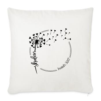 Christian Dandelion design shalom Ésaïe 32:17 - Housse de coussin décorative 45 x 45 cm - blanc nature - Devant