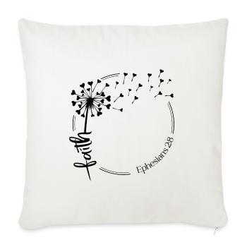 Christian Pissenlit conception foi Éphésiens 2:8 - Housse de coussin décorative 45 x 45 cm - blanc nature - Devant