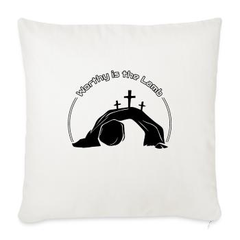 Worthy is the Lamb - Sofa pillowcase 17,3'' x 17,3'' (45 x 45 cm) - natural white - Front