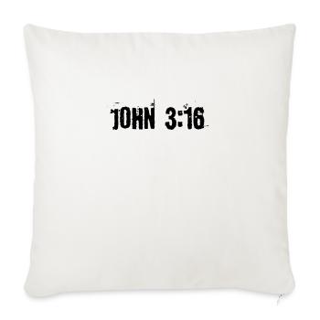 John 3:16 - Sofa pillowcase 17,3'' x 17,3'' (45 x 45 cm) - natural white - Front