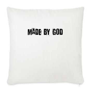 Fait par Dieu - Housse de coussin décorative 45 x 45 cm - blanc nature - Devant