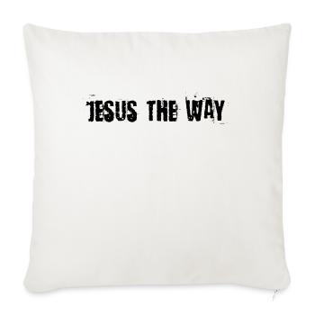 Jesus the Way - Sofa pillowcase 17,3'' x 17,3'' (45 x 45 cm) - natural white - Front
