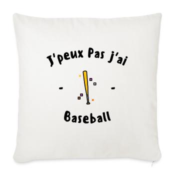 J peux pas pas J ai Baseball - Housse de coussin décorative 45 x 45 cm - blanc nature - Devant