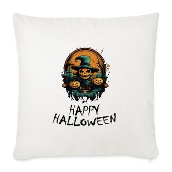 Halloween - Joyeux Halloween - Housse de coussin décorative 45 x 45 cm - blanc nature - Devant