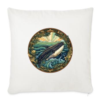 Whale - Sofa pillowcase 17,3'' x 17,3'' (45 x 45 cm) - natural white - Front