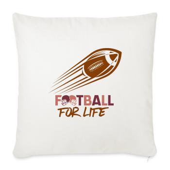 Football for Life - Sofakissenbezug 45 x 45 cm - Naturweiß  - Vorne