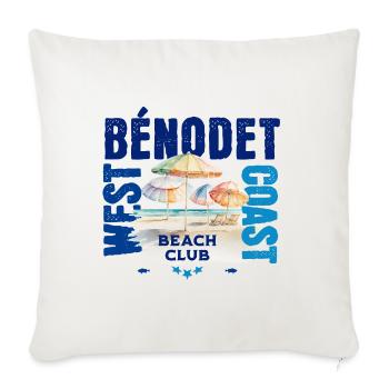 Bénodet Beach club - Sofa pillowcase 17,3'' x 17,3'' (45 x 45 cm) - natural white - Front