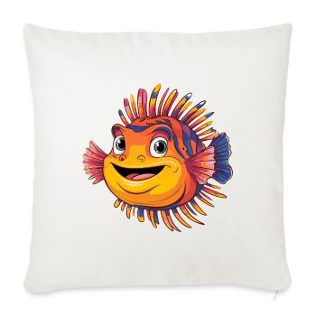 Colorful Laughing Lionfish Coral Fish - Sofa pillowcase 17,3'' x 17,3'' (45 x 45 cm) - natural white - Front