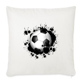 Fußball - Sofakissenbezug 45 x 45 cm - Naturweiß  - Vorne