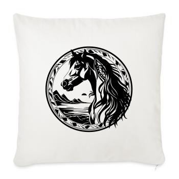 Horse - Sofa pillowcase 17,3'' x 17,3'' (45 x 45 cm) - natural white - Front
