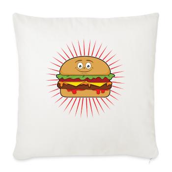 hamburger - Housse de coussin décorative 45 x 45 cm - blanc nature - Devant
