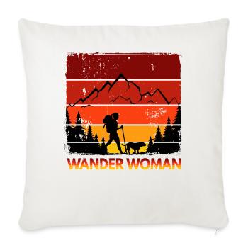 Femmes Randonnée Femme Montagne Fille Montagne Fille Montagne - Housse de coussin décorative 45 x 45 cm - blanc nature - Devant