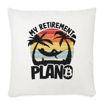 Bitcoin cadeau Vintage BTC disant Crypto - Housse de coussin décorative 45 x 45 cm - blanc nature - Devant