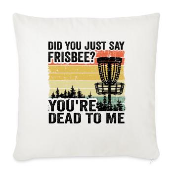 Disc Golf Sort Vintage Disc Golfer cadeau - Housse de coussin décorative 45 x 45 cm - blanc nature - Devant