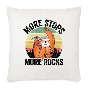 More Stops More Rocks Vintage Sunset Retro Sloth - Sofa pillowcase 17,3'' x 17,3'' (45 x 45 cm) - natural white - Front