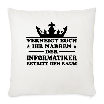 Informatiker Lustig Spruch Programmierer Geschenk - Sofakissenbezug 45 x 45 cm - Naturweiß  - Vorne