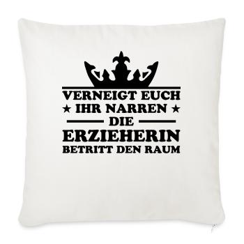 Erzieherin Perfekte Beruf Lustiger Spruch Geschenk - Sofakissenbezug 45 x 45 cm - Naturweiß  - Vorne