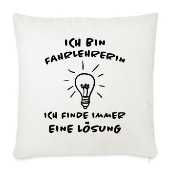 Fahrlehrerin Fahrschullehrerin Fun Spruch Geschenk - Sofakissenbezug 45 x 45 cm - Naturweiß  - Vorne
